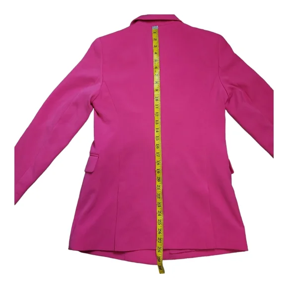Nine West 80's hot pink fuchsia oversized Barbie Blazer jacket shoulder pads 4 - Picture 8 of 17